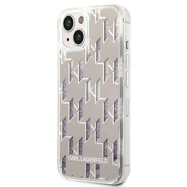 Karl Lagerfeld Liquid Glitter Monogram - θήκη για Apple iPhone 14 - Διάφανο - Image 2