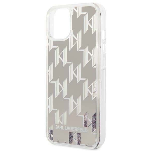 Karl Lagerfeld Liquid Glitter Monogram - θήκη για Apple iPhone 14 - Διάφανο - Image 6