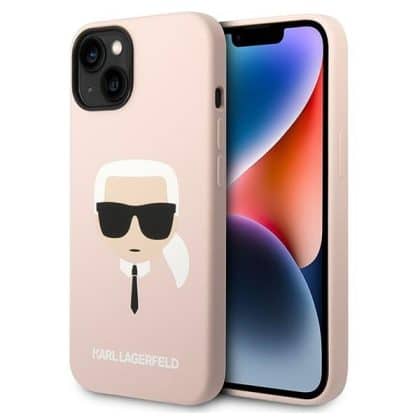 Karl Lagerfeld Silicone Karl`s Head - θήκη για Apple iPhone 14 Plus - Ροζ