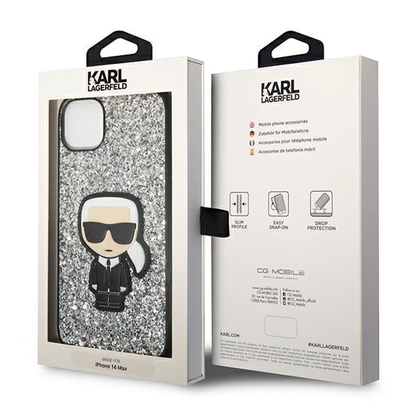 Karl Lagerfeld Glitter Flakes Ikonik - θήκη για Apple iPhone 14 Plus - Διάφανο - Image 8