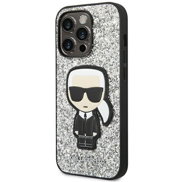 Karl Lagerfeld Glitter Flakes Ikonik - θήκη για Apple iPhone 14 Pro Max - Διάφανο - Image 2