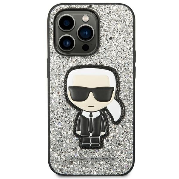 Karl Lagerfeld Glitter Flakes Ikonik - θήκη για Apple iPhone 14 Pro Max - Διάφανο - Image 3