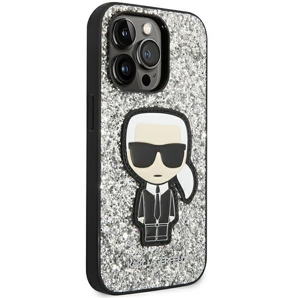 Karl Lagerfeld Glitter Flakes Ikonik - θήκη για Apple iPhone 14 Pro Max - Διάφανο - Image 4