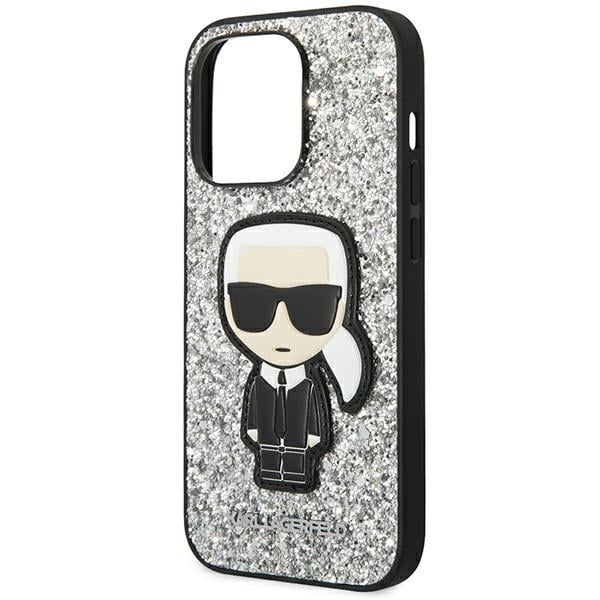 Karl Lagerfeld Glitter Flakes Ikonik - θήκη για Apple iPhone 14 Pro Max - Διάφανο - Image 6