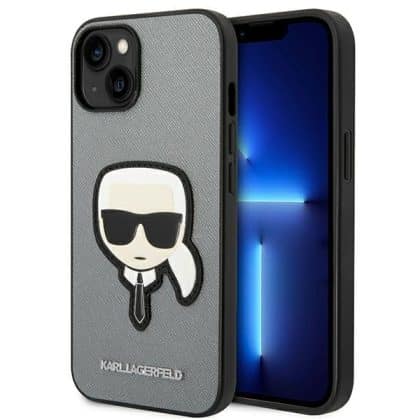 Karl Lagerfeld Saffiano Karl`s Head Patch - θήκη για Apple iPhone 14 Plus - Διάφανο