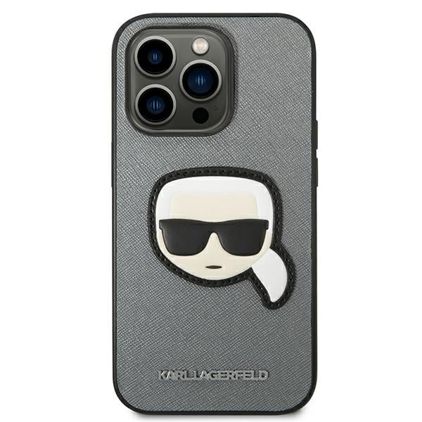 Karl Lagerfeld Saffiano Karl`s Head Patch - θήκη για Apple iPhone 14 Pro - Διάφανο - Image 3