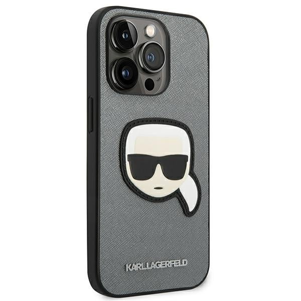 Karl Lagerfeld Saffiano Karl`s Head Patch - θήκη για Apple iPhone 14 Pro - Διάφανο - Image 4