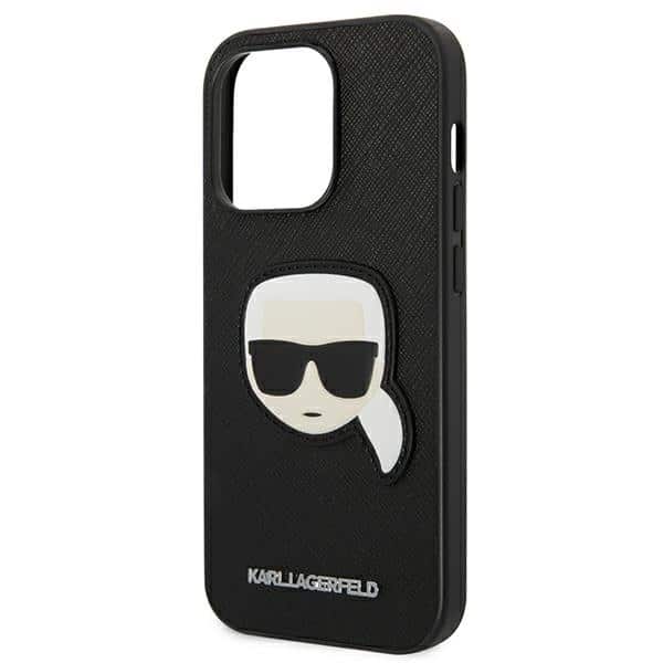 Karl Lagerfeld Saffiano Karl`s Head Patch - θήκη για Apple iPhone 14 Pro - Μαύρο - Image 6