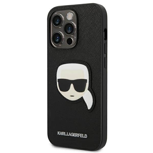 Karl Lagerfeld Saffiano Karl`s Head Patch - Apple iPhone 14 Pro Max - Μαύρο - Image 2