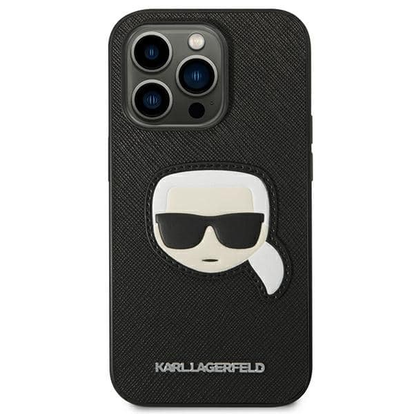 Karl Lagerfeld Saffiano Karl`s Head Patch - Apple iPhone 14 Pro Max - Μαύρο - Image 3