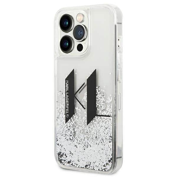 Karl Lagerfeld Liquid Glitter Big KL - θήκη για Apple iPhone 14 Pro - Διάφανο - Image 2