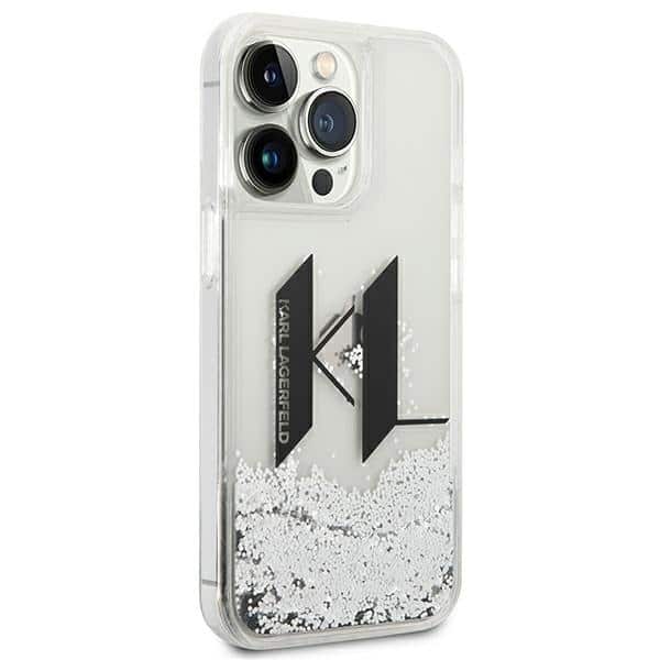 Karl Lagerfeld Liquid Glitter Big KL - θήκη για Apple iPhone 14 Pro - Διάφανο - Image 4