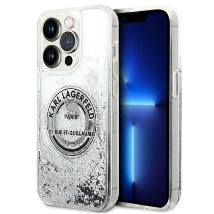 Karl Lagerfeld Liquid Glitter - θήκη για Apple iPhone 14 Pro - Διάφανο