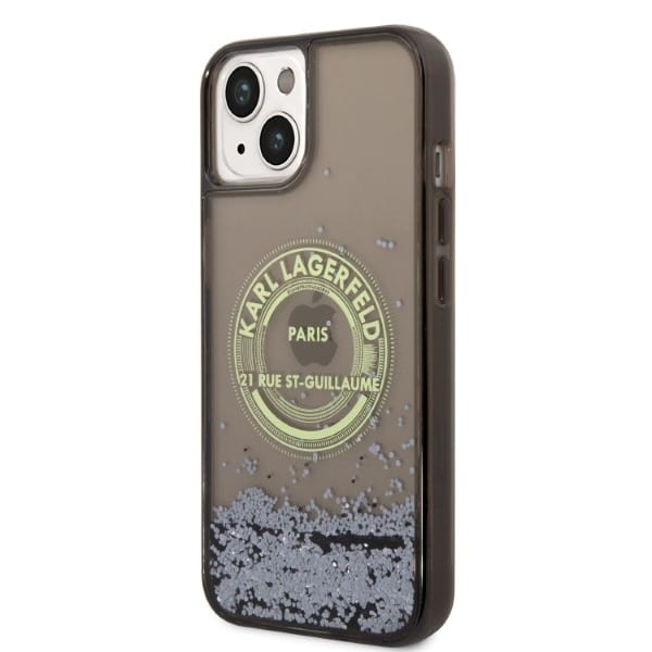 Karl Lagerfeld Liquid Glitter - θήκη για Apple iPhone 14 - Μαύρο - Image 2