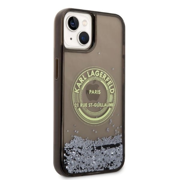 Karl Lagerfeld Liquid Glitter - θήκη για Apple iPhone 14 - Μαύρο - Image 4