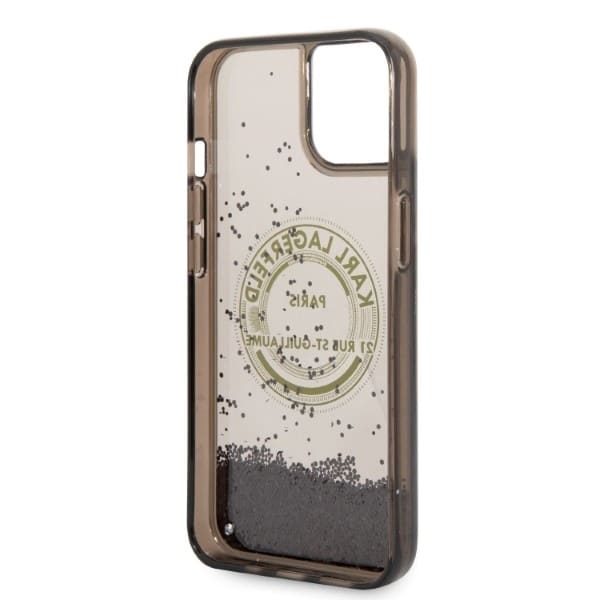 Karl Lagerfeld Liquid Glitter - θήκη για Apple iPhone 14 - Μαύρο - Image 7