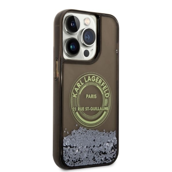 Karl Lagerfeld Liquid Glitter - θήκη για Apple iPhone 14 Pro - Μαύρο - Image 3