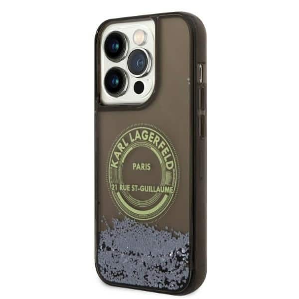 Karl Lagerfeld Liquid Glitter - θήκη για Apple iPhone 14 Pro - Μαύρο - Image 4