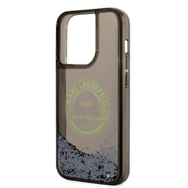 Karl Lagerfeld Liquid Glitter - θήκη για Apple iPhone 14 Pro - Μαύρο - Image 7