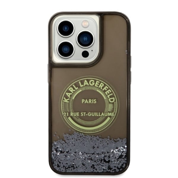 Karl Lagerfeld Liquid Glitter - θήκη για Apple iPhone 14 Pro - Μαύρο - Image 2