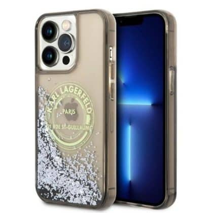 Karl Lagerfeld Liquid Glitter - θήκη για Apple iPhone 14 Pro Max - Μαύρο