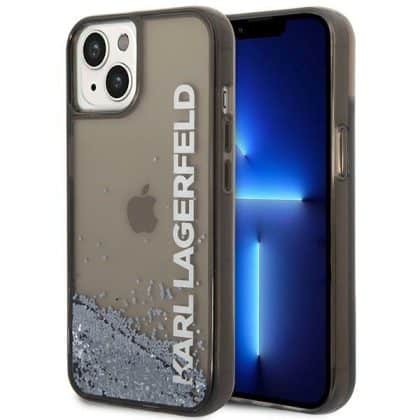 Karl Lagerfeld Liquid Glitter Elong - θήκη για Apple iPhone 14 Plus - Μαύρο