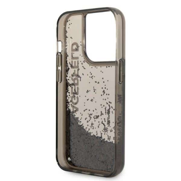 Karl Lagerfeld Liquid Glitter Elong - θήκη για Apple iPhone 14 Pro - Μαύρο - Image 6
