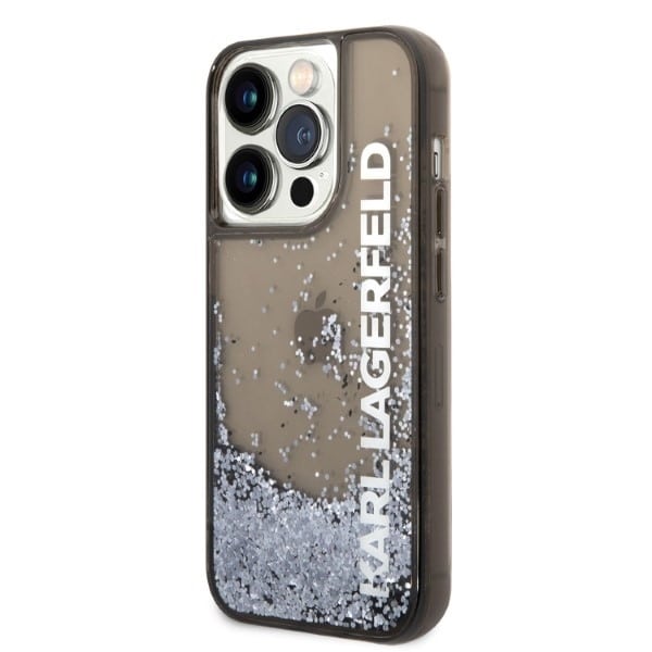 Karl Lagerfeld Liquid Glitter Elong - Apple iPhone 14 Pro Max - Μαύρο - Image 2