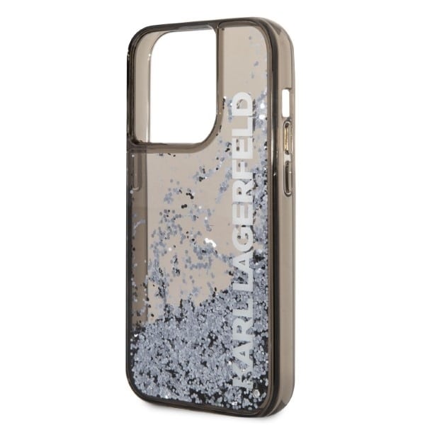 Karl Lagerfeld Liquid Glitter Elong - Apple iPhone 14 Pro Max - Μαύρο - Image 5