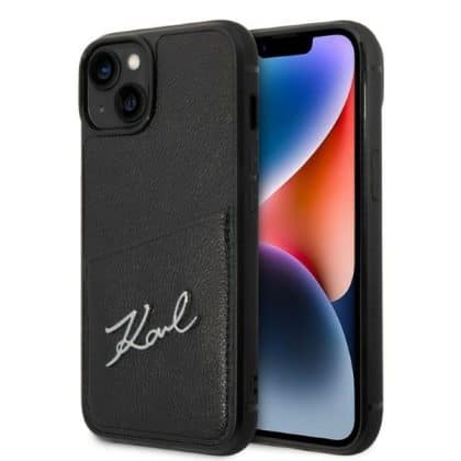 Karl Lagerfeld Signature Logo Cardslot - θήκη για Apple iPhone 14 Plus - Μαύρο