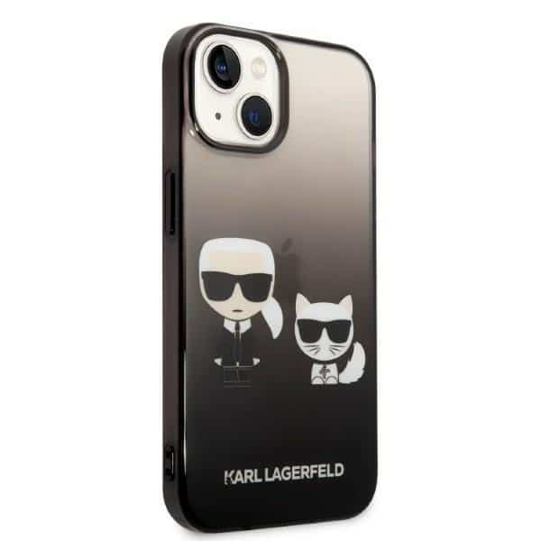 Karl Lagerfeld Gradient Ikonik Karl & Choupette - θήκη για Apple iPhone 14 Plus - Μαύρο - Image 4