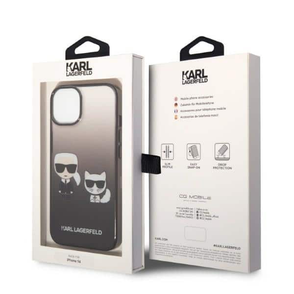 Karl Lagerfeld Gradient Ikonik Karl & Choupette - θήκη για Apple iPhone 14 Plus - Μαύρο - Image 8