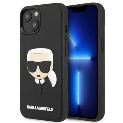 Karl Lagerfeld 3D Rubber Karl`s Head - θήκη για Apple iPhone 14 Plus - Μαύρο