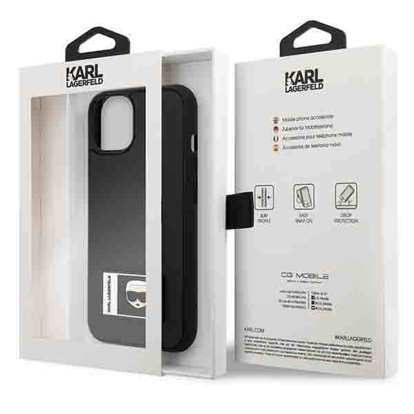 Karl Lagerfeld Ikonik Patch - θήκη για Apple iPhone 13 / 14 15 - Μαύρο - Image 8