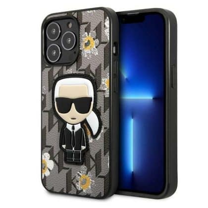Karl Lagerfeld Flower Ikonik Karl - θήκη για Apple iPhone 13 Pro / - Γκρι