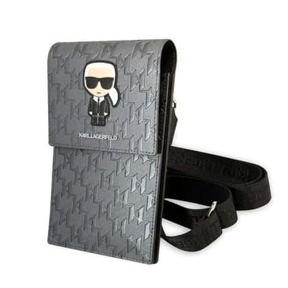 Karl Lagerfeld Τσάντα KLWBSAMIPG ασημί/Ikonik Karl Monogram Patch