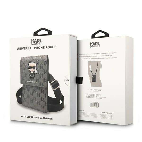 Karl Lagerfeld Τσάντα KLWBSAMIPG ασημί/Ikonik Karl Monogram Patch - Image 6