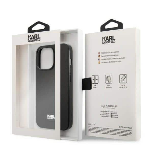 Karl Lagerfeld Saffiano Plaque - θήκη για Apple iPhone 13 Pro / - Μαύρο - Image 8