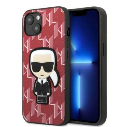 Karl Lagerfeld Monogram Ikonik Patch - θήκη για Apple iPhone 13 mini - Κόκκινο