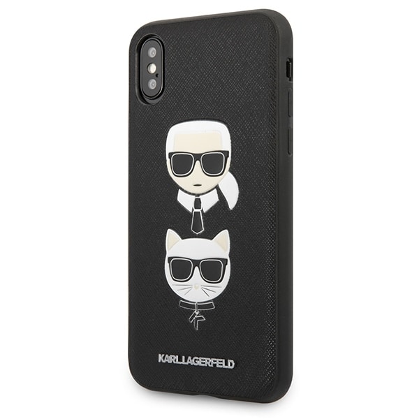 Karl Lagerfeld Saffiano Karl&Choupette Head - θήκη για Apple iPhone X / XS - Μαύρο - Image 2