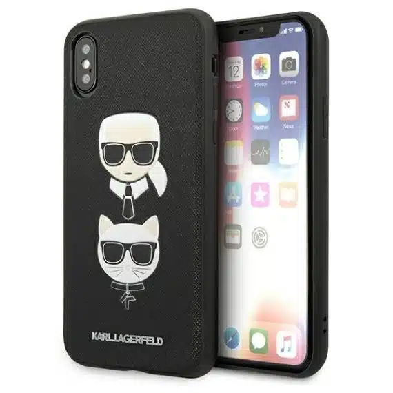 Karl Lagerfeld Karl&Choupette Head - θήκη για Apple iPhone XS Max - Μαύρο
