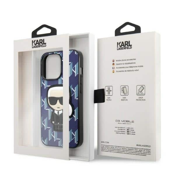 Karl Lagerfeld Monogram Ikonik Patch - θήκη για Apple iPhone 13 Pro Max - Μπλε - Image 8