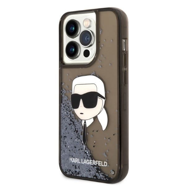 Karl Lagerfeld Liquid Glitter Karl's Head - θήκη για Apple iPhone 14 Pro Max - Μαύρο - Image 2