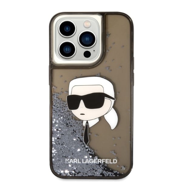 Karl Lagerfeld Liquid Glitter Karl's Head - θήκη για Apple iPhone 14 Pro Max - Μαύρο - Image 3