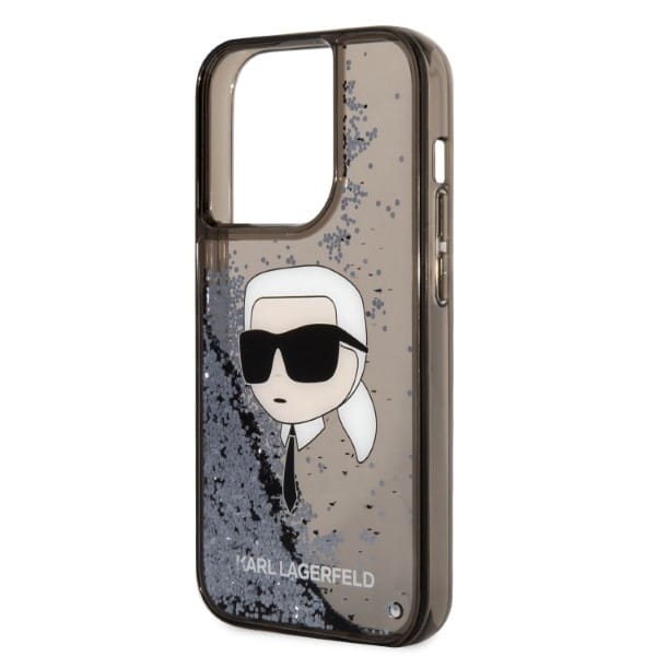 Karl Lagerfeld Liquid Glitter Karl's Head - θήκη για Apple iPhone 14 Pro Max - Μαύρο - Image 6