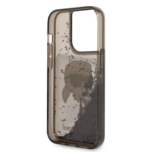 Karl Lagerfeld Liquid Glitter Karl's Head - θήκη για Apple iPhone 14 Pro Max - Μαύρο - Image 7