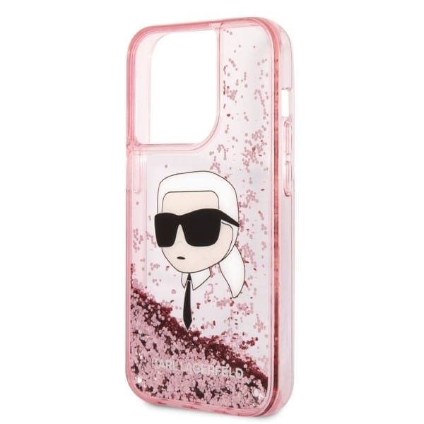 Karl Lagerfeld Glitter Karl Head - θήκη για Apple iPhone 14 Pro - Ροζ - Image 6