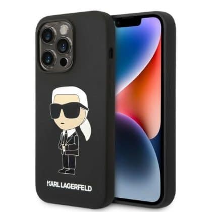 Karl Lagerfeld Silicone Ikonik - θήκη για Apple iPhone 14 Pro - Μαύρο