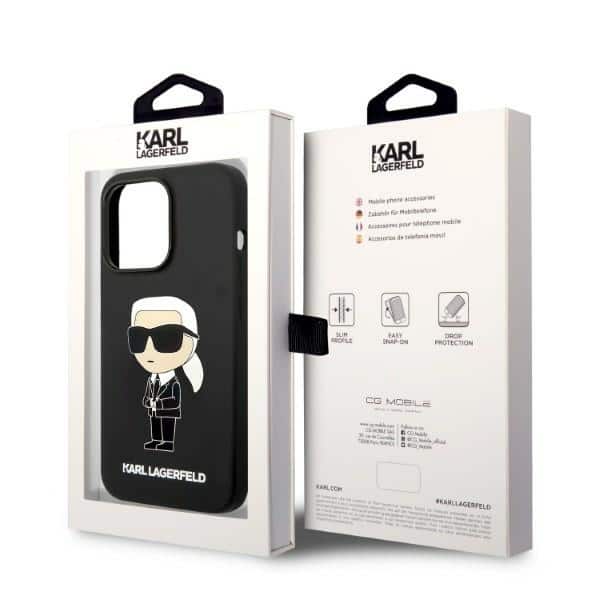 Karl Lagerfeld Silicone Ikonik - θήκη για Apple iPhone 14 Pro - Μαύρο - Image 8