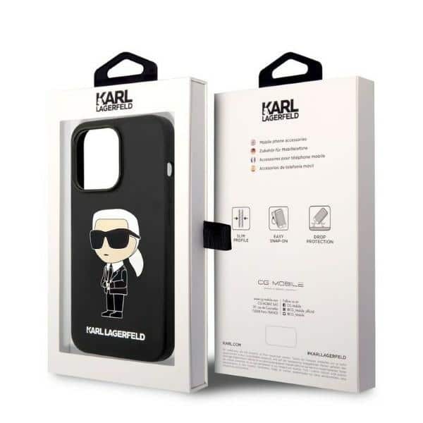 Karl Lagerfeld Silicone Ikonik - θήκη για Apple iPhone 14 Pro Max - Μαύρο - Image 8